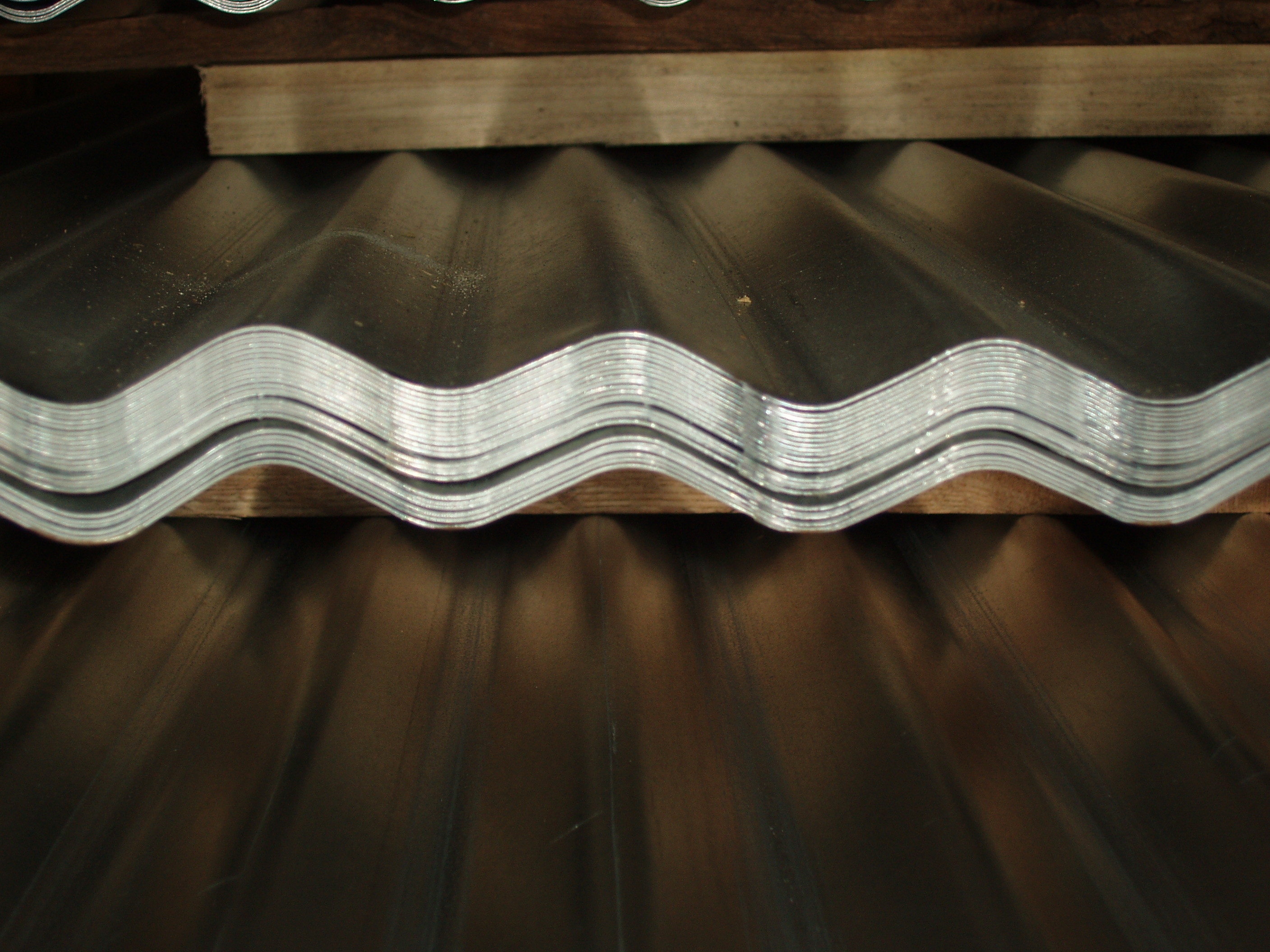 2-1/2" x 1/2" Galv. Corrugated Stack of Sheets       
